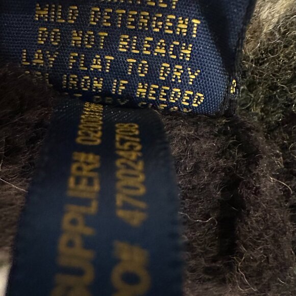 NEW $265 Polo Ralph Lauren Wool Merino Camo Leather Patch J Crew Sweater M NWOT - Picture 7 of 7